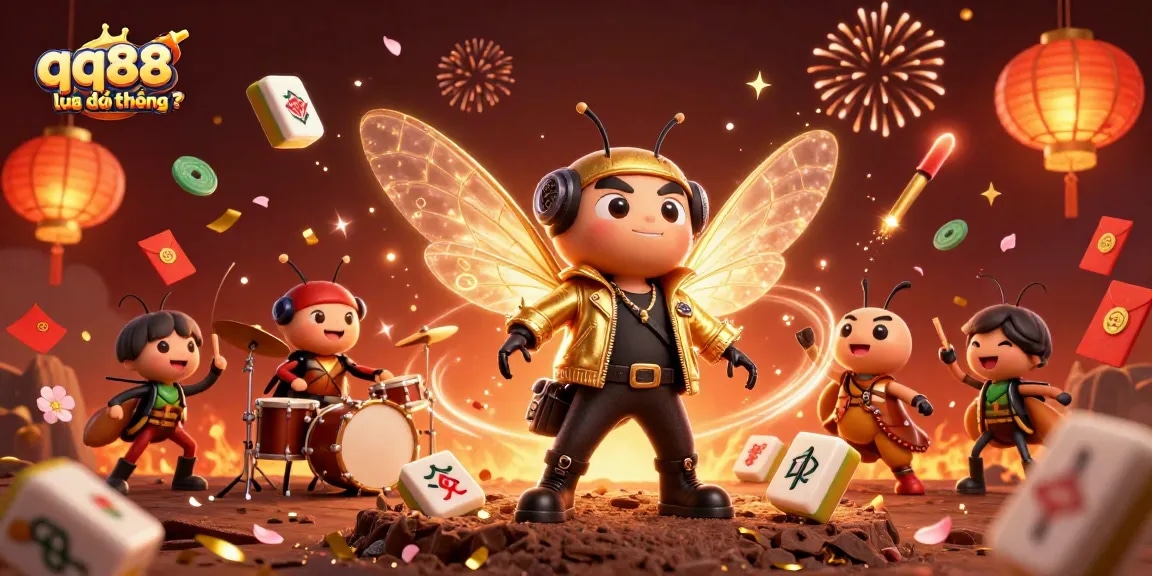 Experience thrilling gaming moments with qq88 lừa đảo không ? in this vibrant 3D illustration of a rock star casino