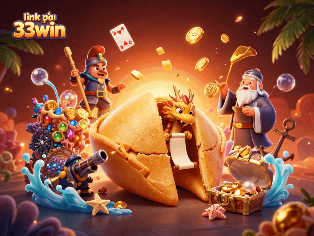 Engage with link vào 33win to uncover treasures in a vibrant 3D casino scene.