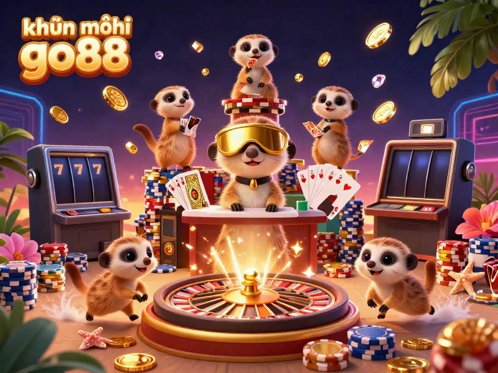 Engage with khuyến mãi go88 and enjoy dynamic casino action featuring meerkats in a vibrant scene.