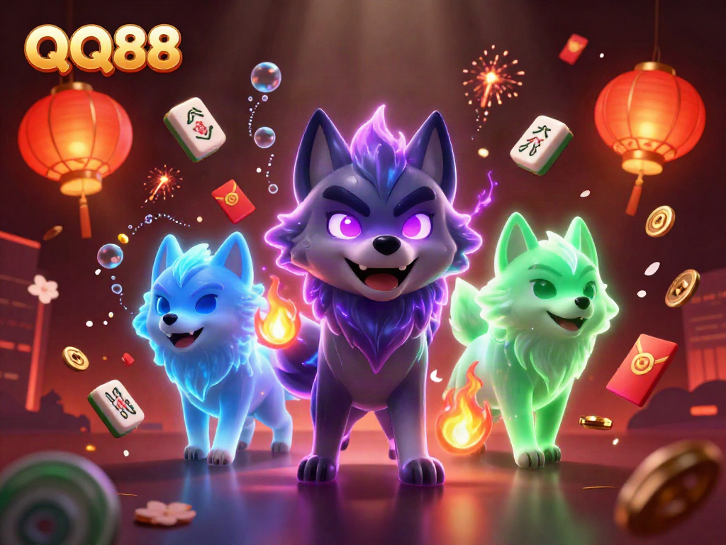 Experience thrilling gameplay at QQ88 with vibrant 3D elements and dynamic visuals of casino excitement.