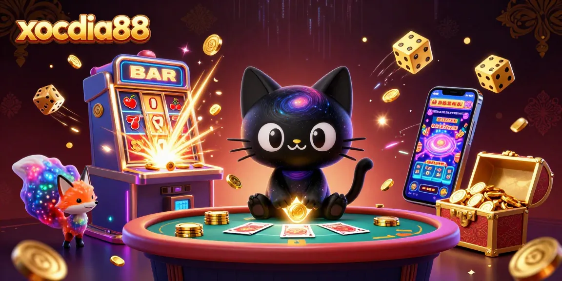 Experience vibrant gameplay at xocdia88 with cosmic elements and casino excitement.