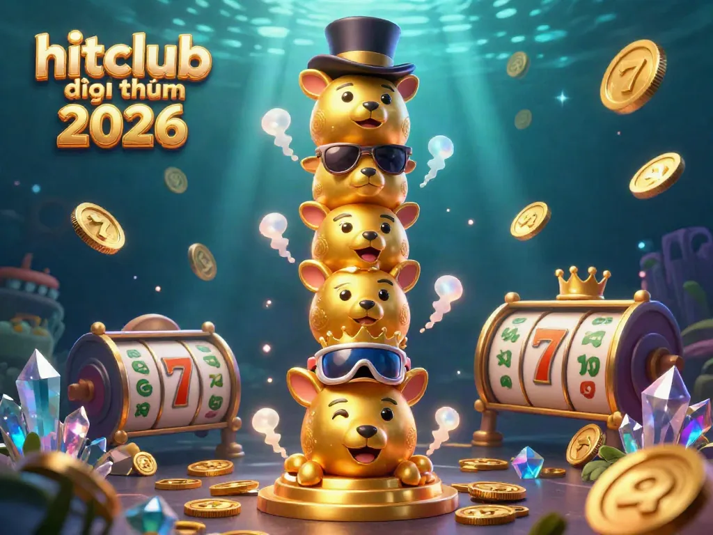 Experience the thrill of hitclub đổi thưởng 2026 with a vibrant jackpot-themed scene featuring a golden totem pole and dynamic game elements.