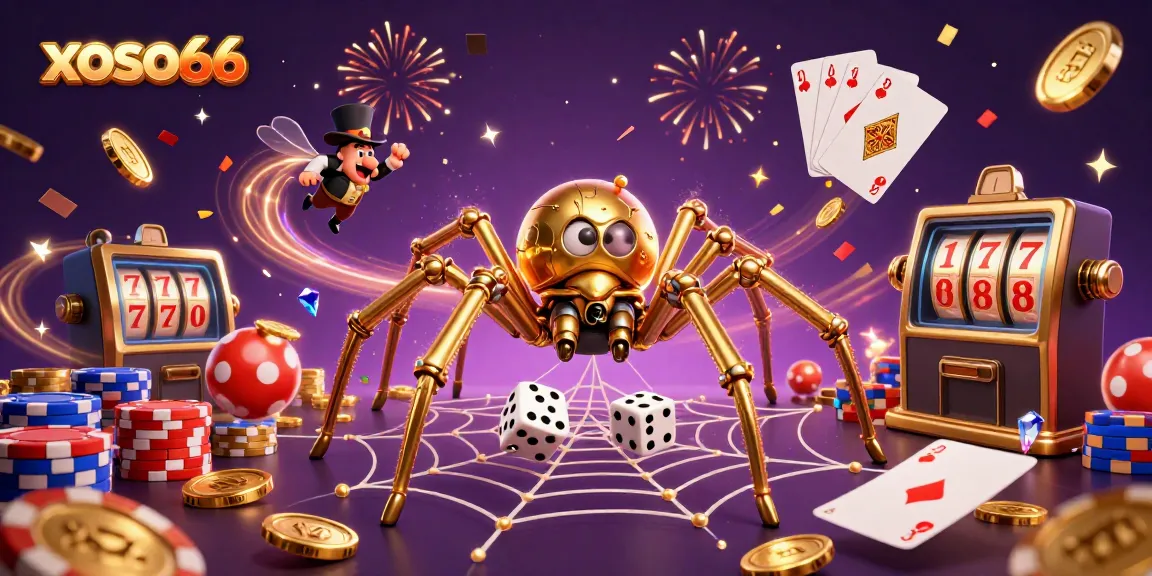 Engage with xoso66's exciting lottery scene showcasing dynamic golden elements and charming characters.