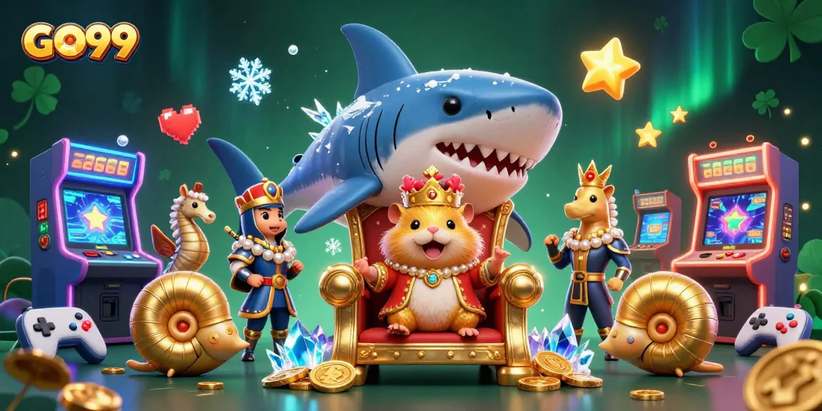 Experience GO99's online gaming adventure with immersive casino characters and vibrant game elements.