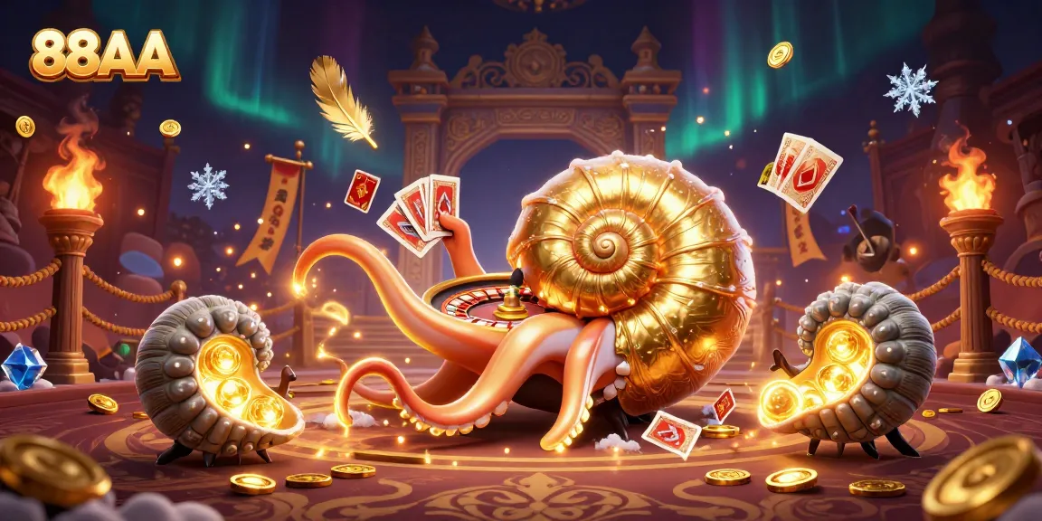 88AA players winning hands at a vibrant online casino in an enchanting, dynamic scene.