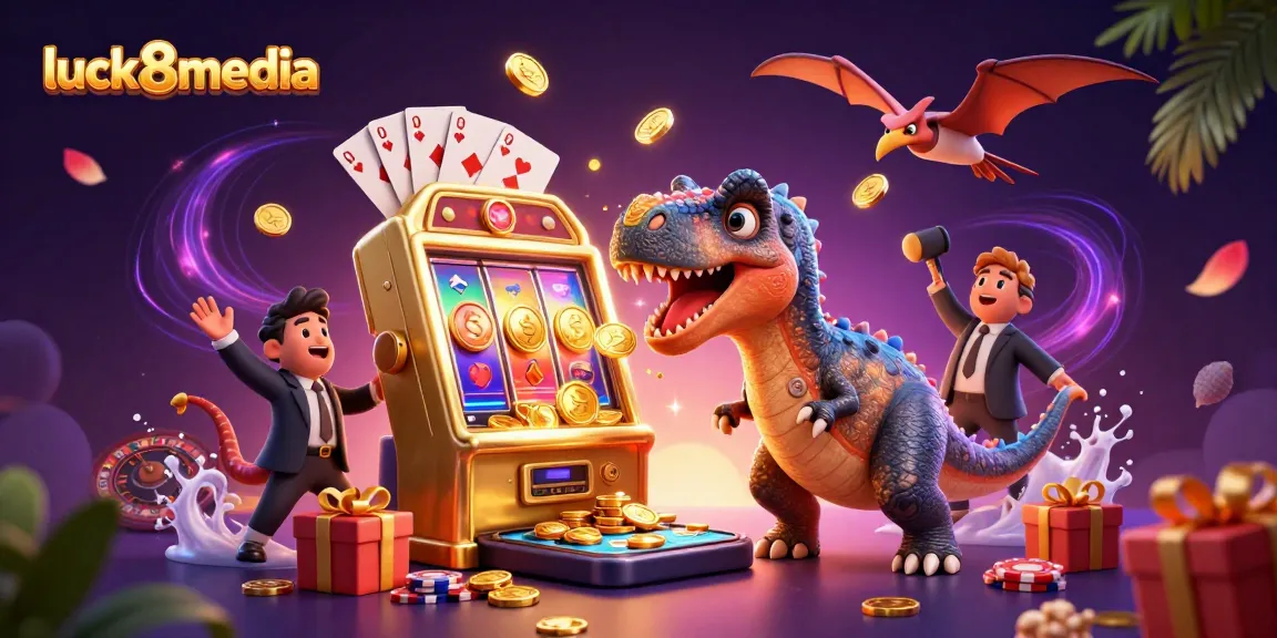 Experience luck8media's thrilling jackpot action with vibrant characters and exciting games.