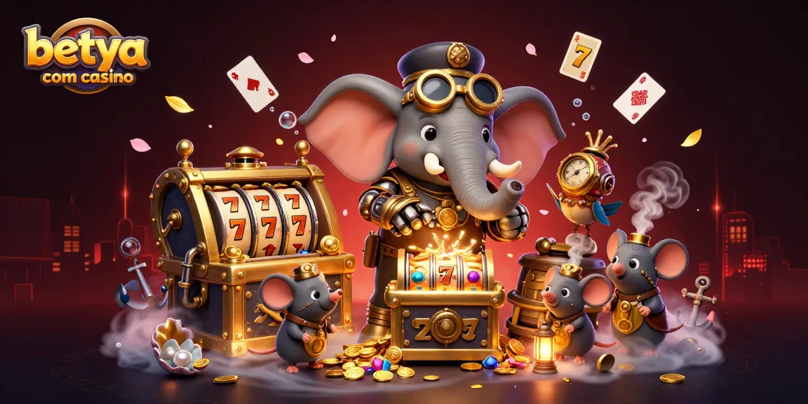 Experience the excitement of betya.com casino with this vibrant 3D slot machine scene.