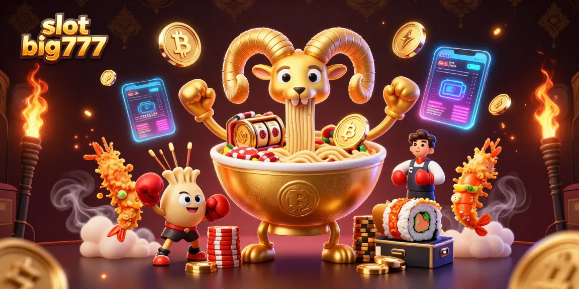 Spin and win with slot big777 in an exciting casino environment featuring unique characters and vibrant elements.