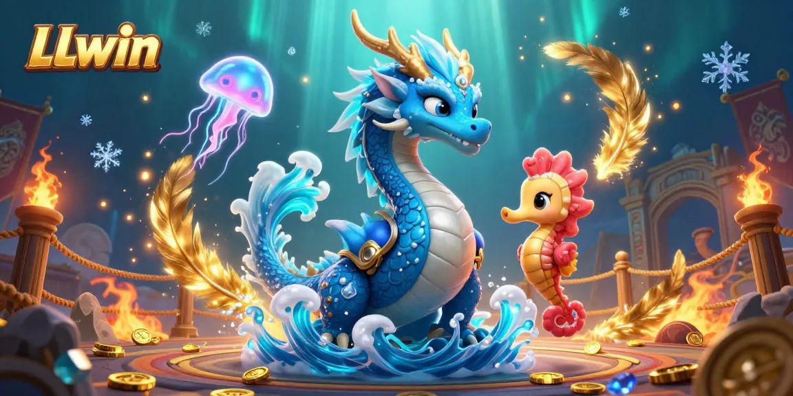 Experience exciting gameplay with LLwin in this vibrant 3D casino adventure featuring unique oceanic characters.
